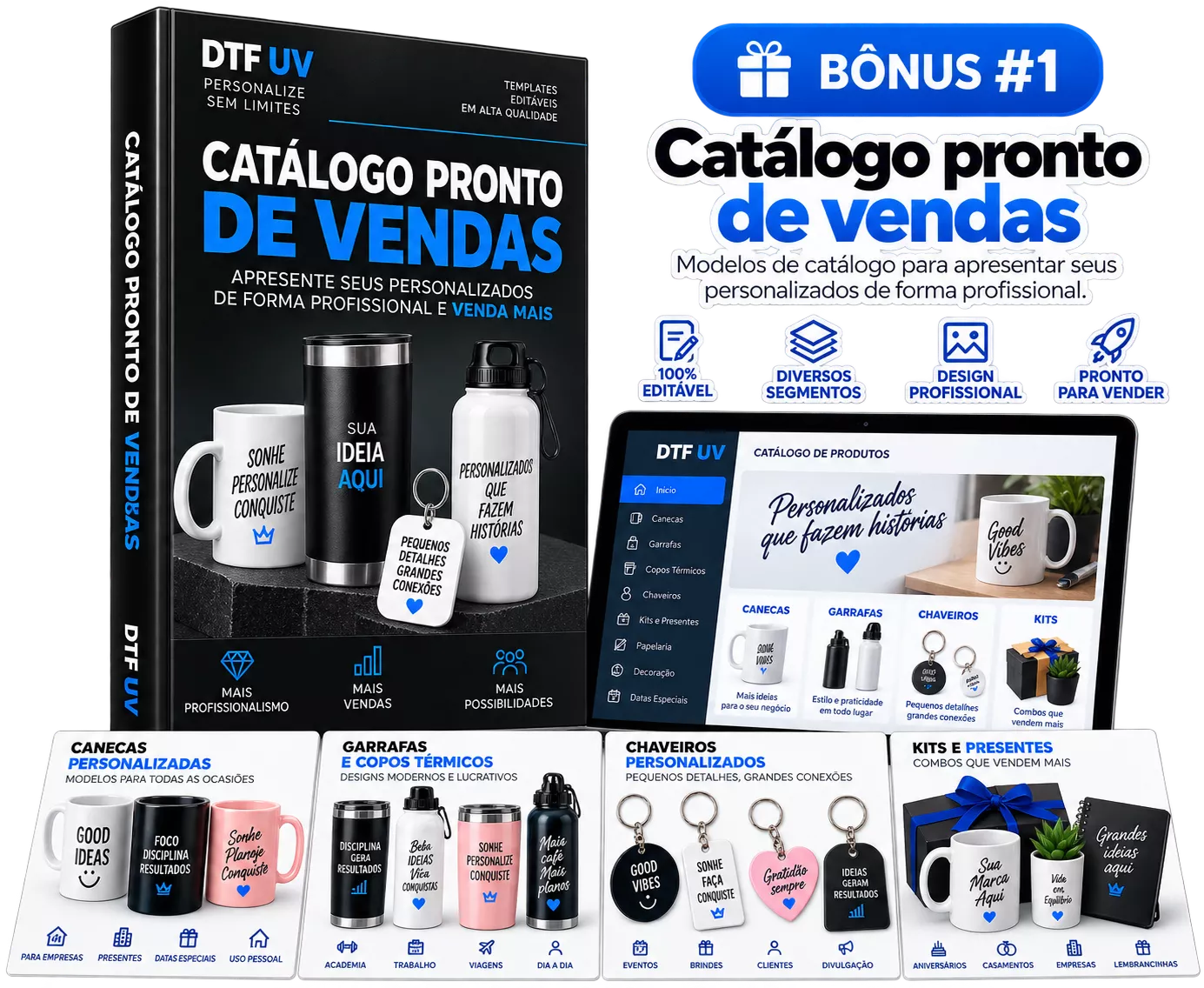 Catálogo pronto de vendas incluído como bônus