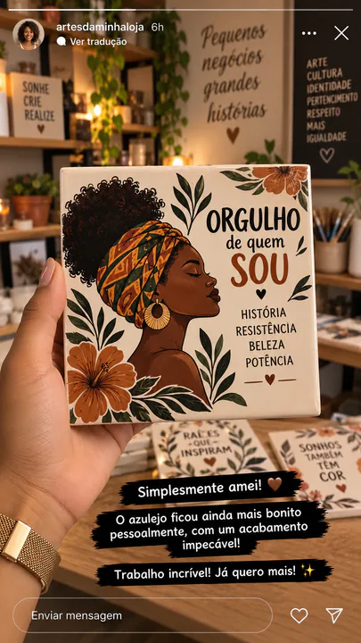 Produto personalizado criado com arte da Artbox